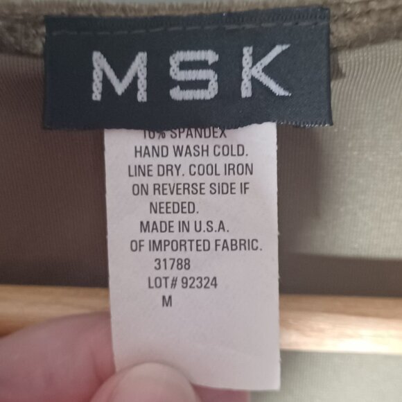 Vintage MSK Top Womens Medium Velvet Green Fairycore Retro 70s Grunge Wrap - Picture 6 of 9